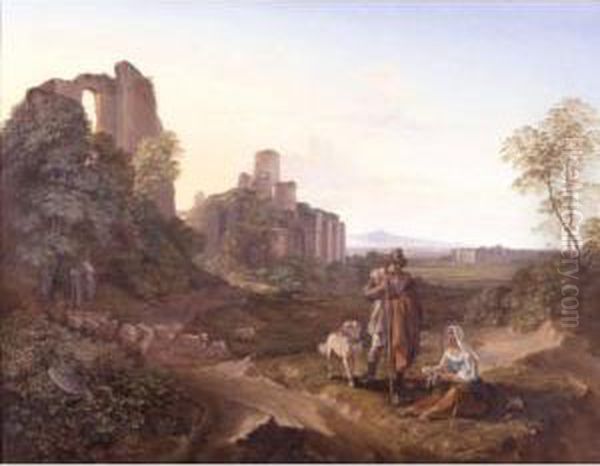 Italianate Landscape With Ruins - view 1