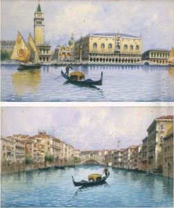 Venezia, Gondole E Vele A S. Marco by Friedrich Nerly