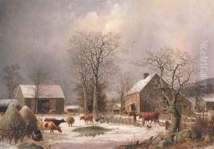 Farmyard In Winter 1847