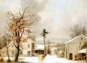 Jones Inn, Winter by George Henry Durrie