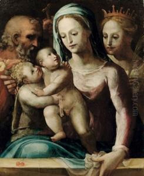 Sacra Famiglia Con San Giovannino E Santa Caterina - view 1