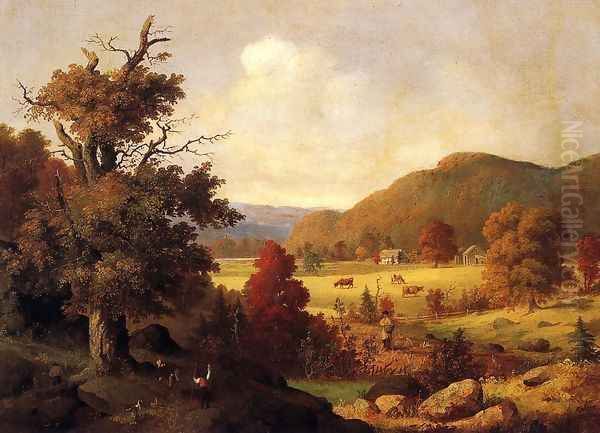 Woodland Glade in Autumn - view 1