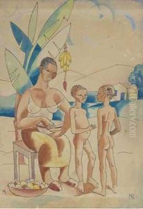 Mae E Filhos by Ismael Nery