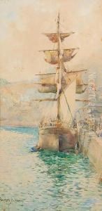 Tall Ship In A Harbour