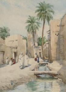An Arab Street Scene (illustrated); And Unloading On The Riverbank