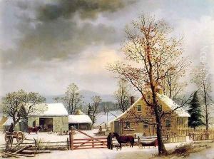 New England Winter Scene by George Henry Durrie