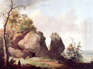 Judges Cave, West Rock, New Haven by George Henry Durrie