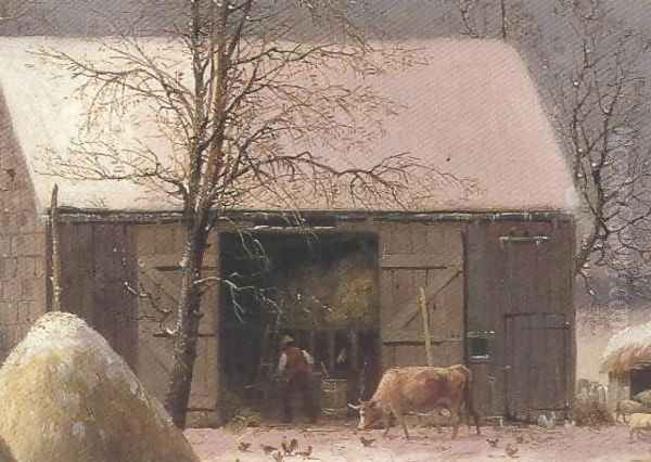 Farmyard In Winter 1858 - view 1