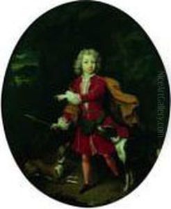 Portrait D'un Jeune Garcon En Tenue De Chasseur