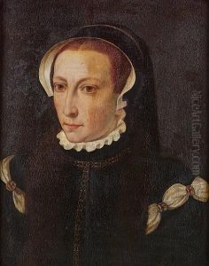 Portrait Of A Lady, Bust-length,
In Black Costume With A Fur-trimmed Coat And A Black Headress by Nicolas Neufchatel