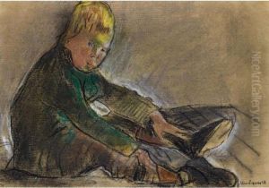 Sitzender Knabe, 1928 
Seated Boy, 1928 by Werner Neuhaus