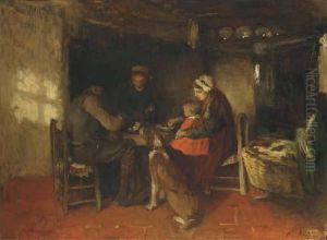 Familie Aan De Maaltijd: A Family Meal by Albertus Johan Neuhuys