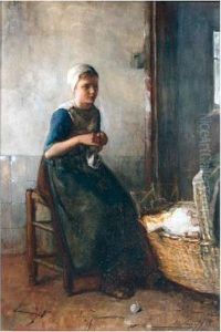 Mother And Child by Albertus Johan Neuhuys