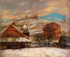 Hut In The Landscape by Abraham Neumann