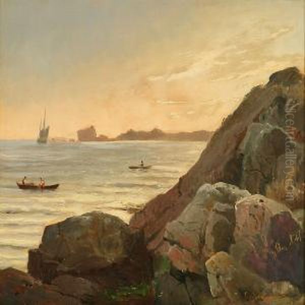 Coastal Scene Withrocks From Bornholm Island, Denmark - view 1