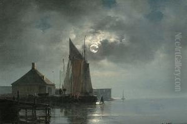 A Moonlit Harbour - view 1