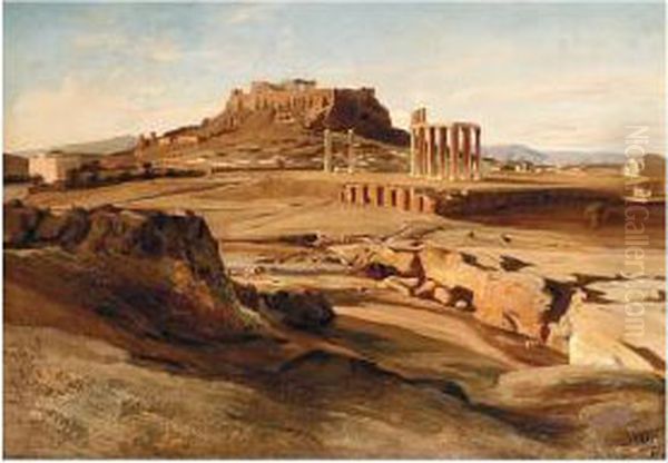 View Of The Acropolis From The Elissos River - view 1
