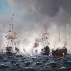 The Battle Of Copenhagen by Johann Neumann