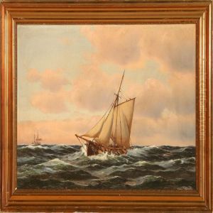 Marine With Ships Inrough Sea Marine With Ships Inrough Sea