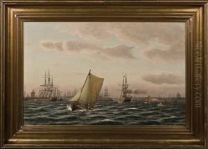 Johan Neumann, Danish Busy Dutch Port by Johann Neumann