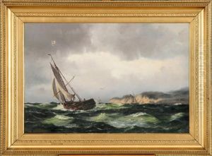 Seascape With Ships In A Stormy Weather Seascape With Ships In A Stormy Weather
