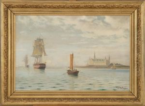 Ships And Fishermen Passing Kronborg