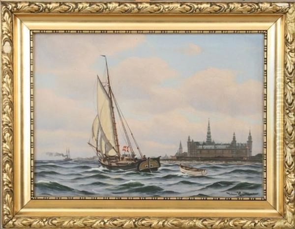 Seascape, In The Background Kronborg Castle - view 1