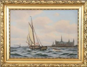 Seascape, In The Background Kronborg Castle