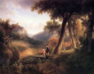 Girls Crossing the Brook by Thomas Doughty