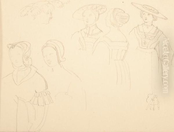 Studienzeichnungen Versch.trachten - view 1