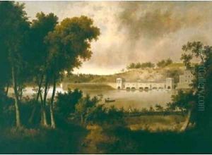View of the Fairmount Waterworks Philadelphia from the Opposite Side of the Schuylkill River 1824 26