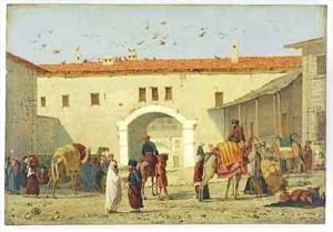 Caravanserai at Mylasa Turkey by Richard Dadd