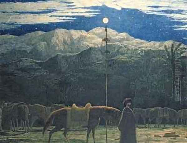 Artists Halt in the Desert by Moonlight - view 1