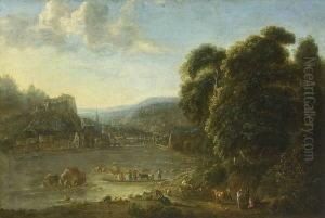 Blick Auf Dinant An Der
 Maas.