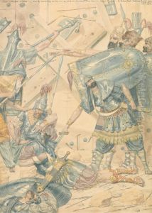 Death of Abimelech at Thebez by Richard Dadd
