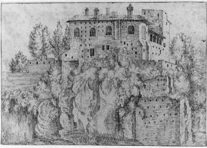 An Italianate Fortified Villa On An Outcrop by Gillis Neyts