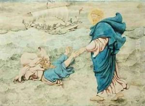 Sketch of Christ Walking on Water