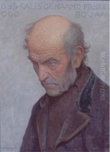 Portrait Of Gijs Kalis From Laren by Ferdinand Hart Nibbrig