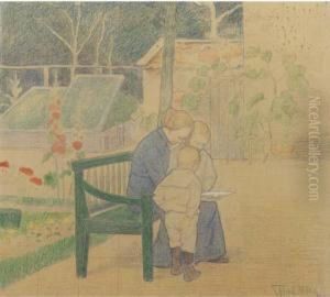 Plaatjes Kijken; Johanne Hart
Nibbrig-moltzer And Her Sons Pieterjacobus (1896) And Christiaan (1899)
In The Garden Of Their House'olmenhove' In Laren. by Ferdinand Hart Nibbrig