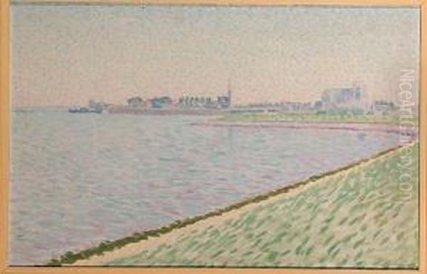 A Panoramic View Of Veere At High Tide - view 1