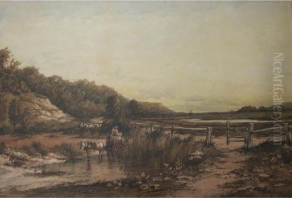 Horse And Cart Near The Sussex Coast, Probably At Cuckmere Haven - view 1