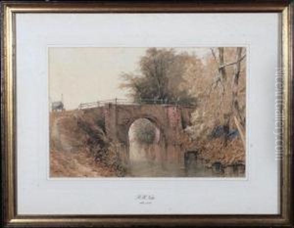 River Scene With A Single-span Bridge - view 1