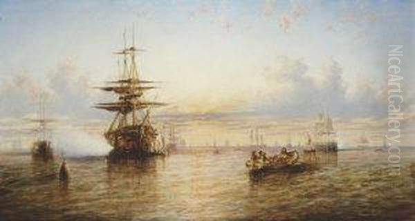 Shipping In A Stormy Seascape - view 1