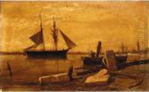 Brigantine, Shoreham Harbour by Richard Henry Nibbs
