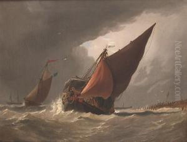 Hay Barges Off Coast - view 1