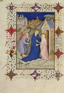 Hours of Notre Dame Laudes The Visitation from the Tres Riches Heures du Duc de Berry by Jacquemart De Hesdin