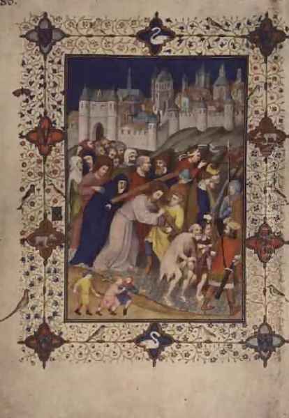 Hours of the Cross Sexte Christ Carrying the Cross from the Tres Riches Heures du Duc de Berry - view 1