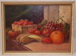 Still Life Fruits by George Washington Nicholson
