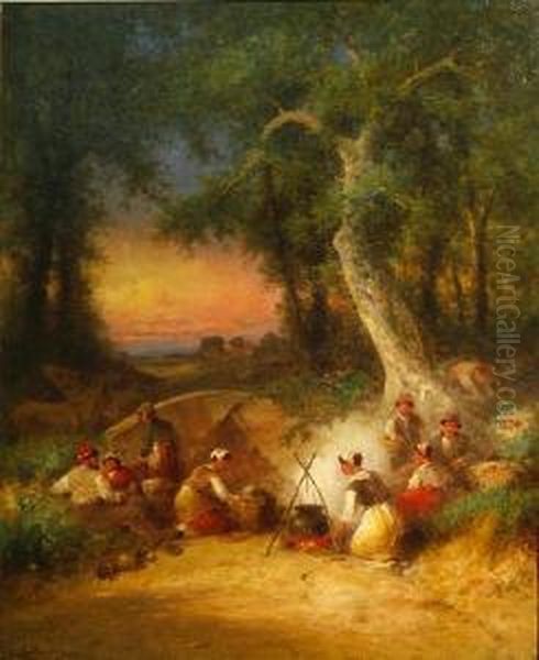 A Gypsy Encampment - view 1