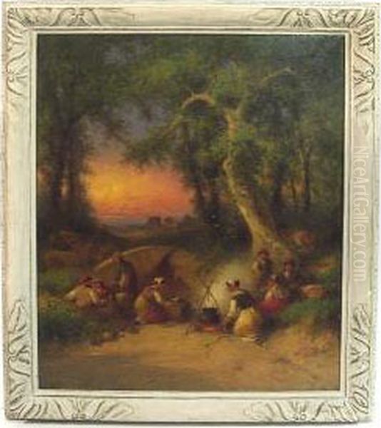 A Gypsy Encampment - view 1